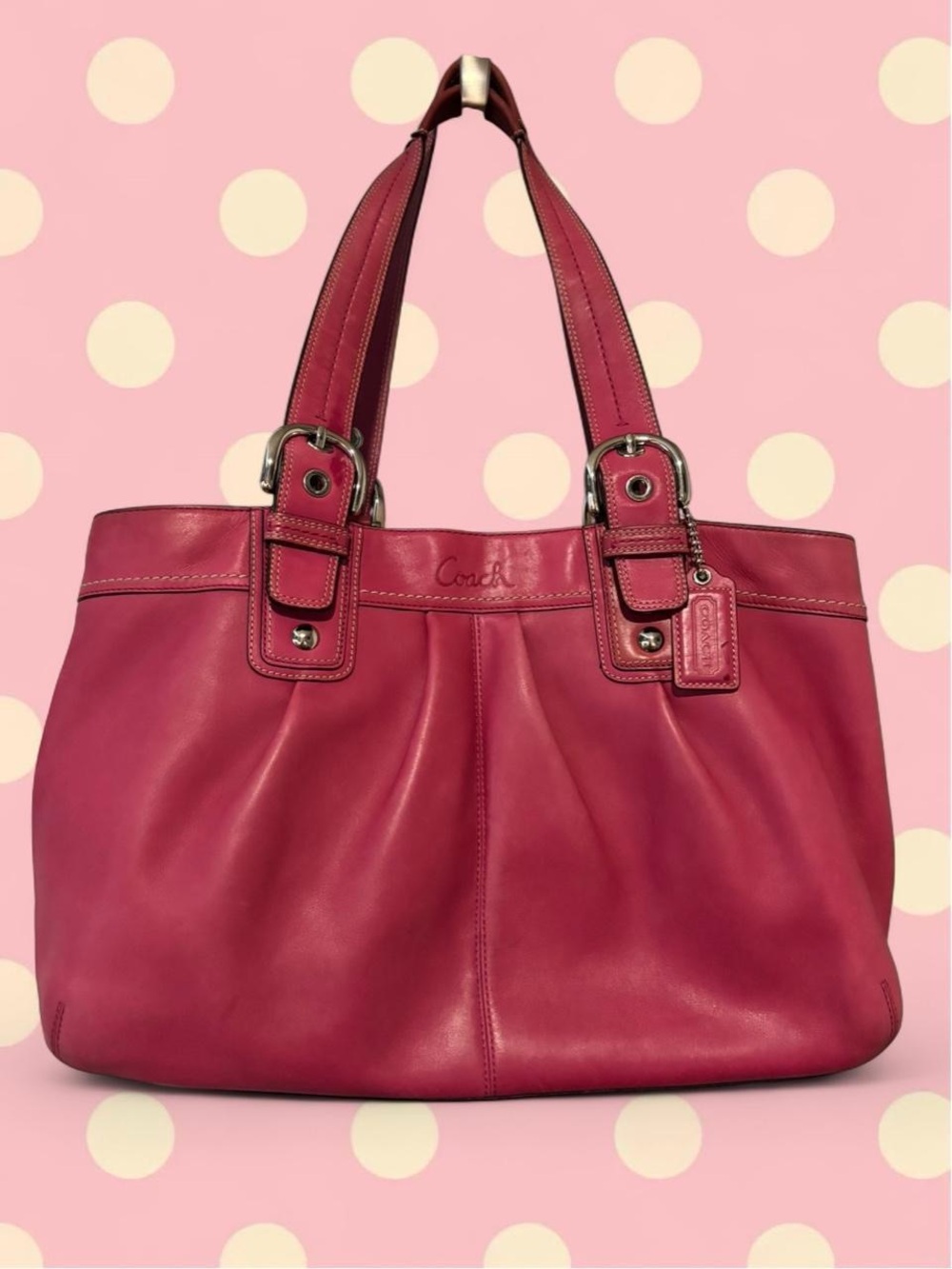 Coach Soho Raspberry Pink Leather Shoulder Tote